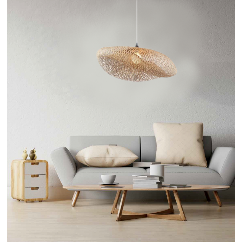 Modern Lamp BAMBOO 1xE27 ZAMBELIS — Lampbroker