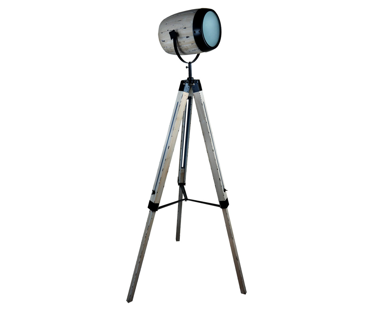Floor Lamp Ash Grey, Wooden body, H 160 cm – Luma