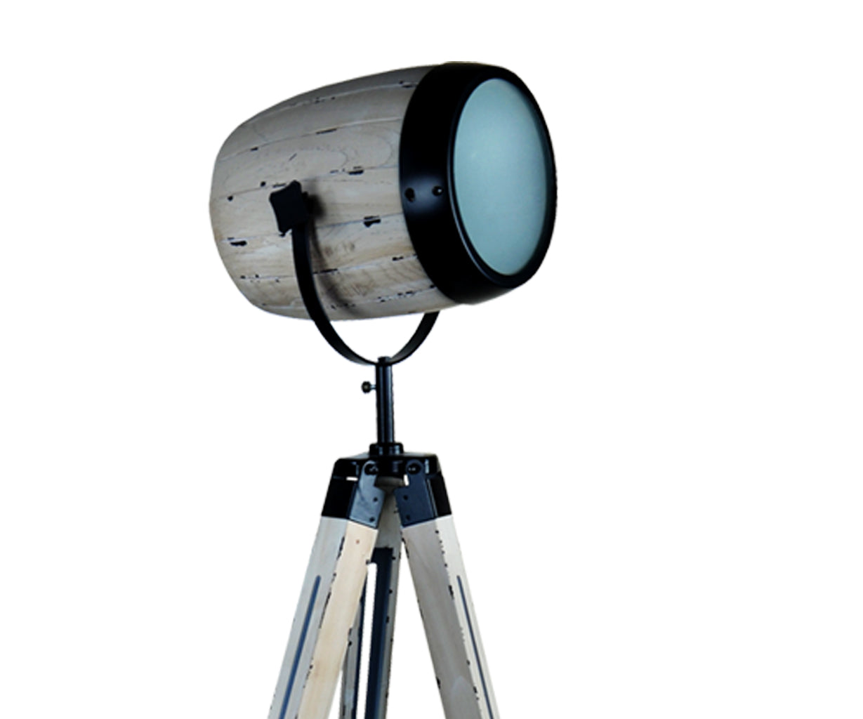 Floor Lamp Ash Grey, Wooden body, H 160 cm – Luma