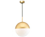 Pendant Light Aluminium, Glass, Ø30 cm – Luma