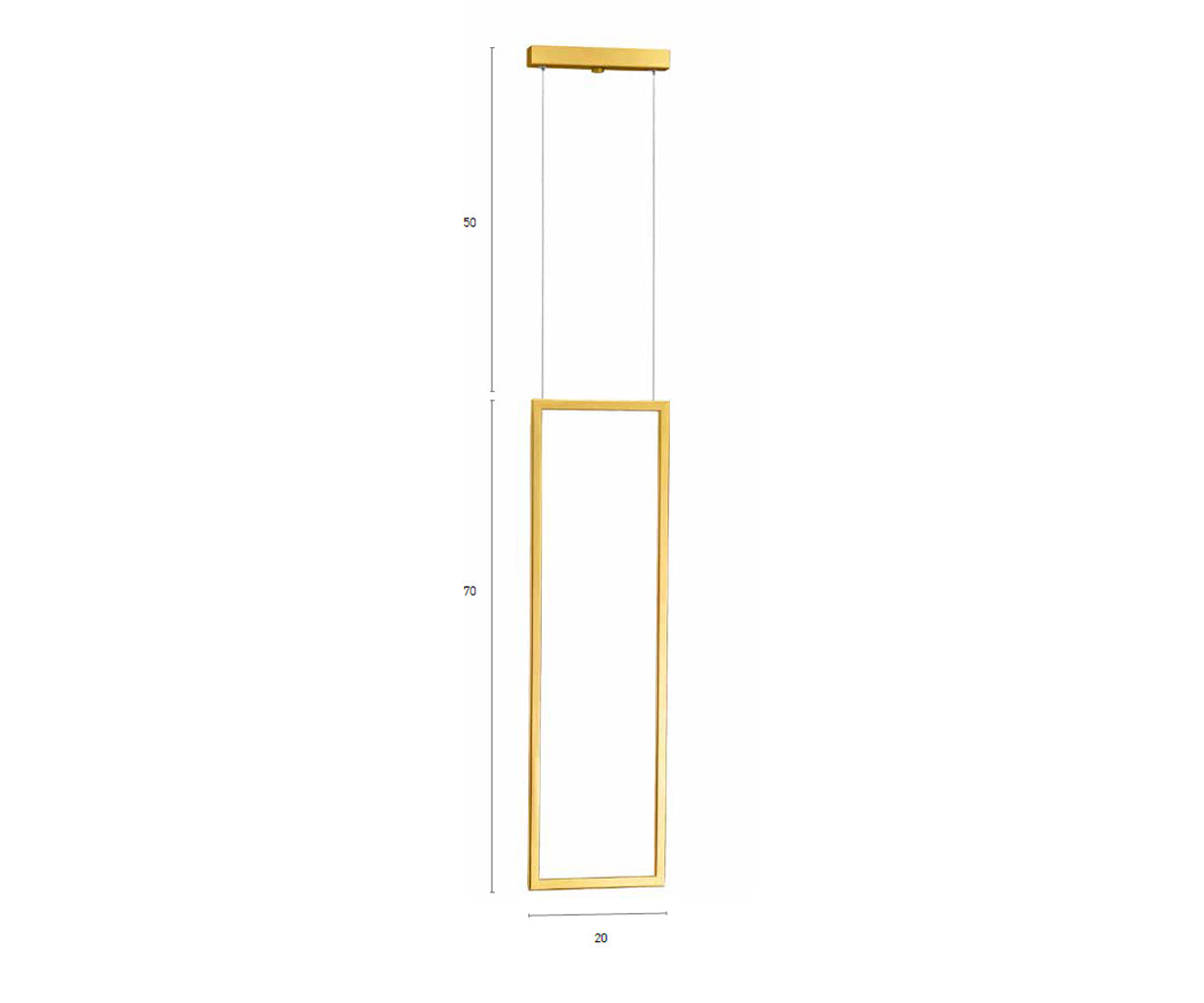 Ceiling Light Metal, W:20 H 120 cm – Luma