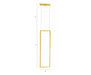 Ceiling Light Metal, W:20 H 120 cm – Luma