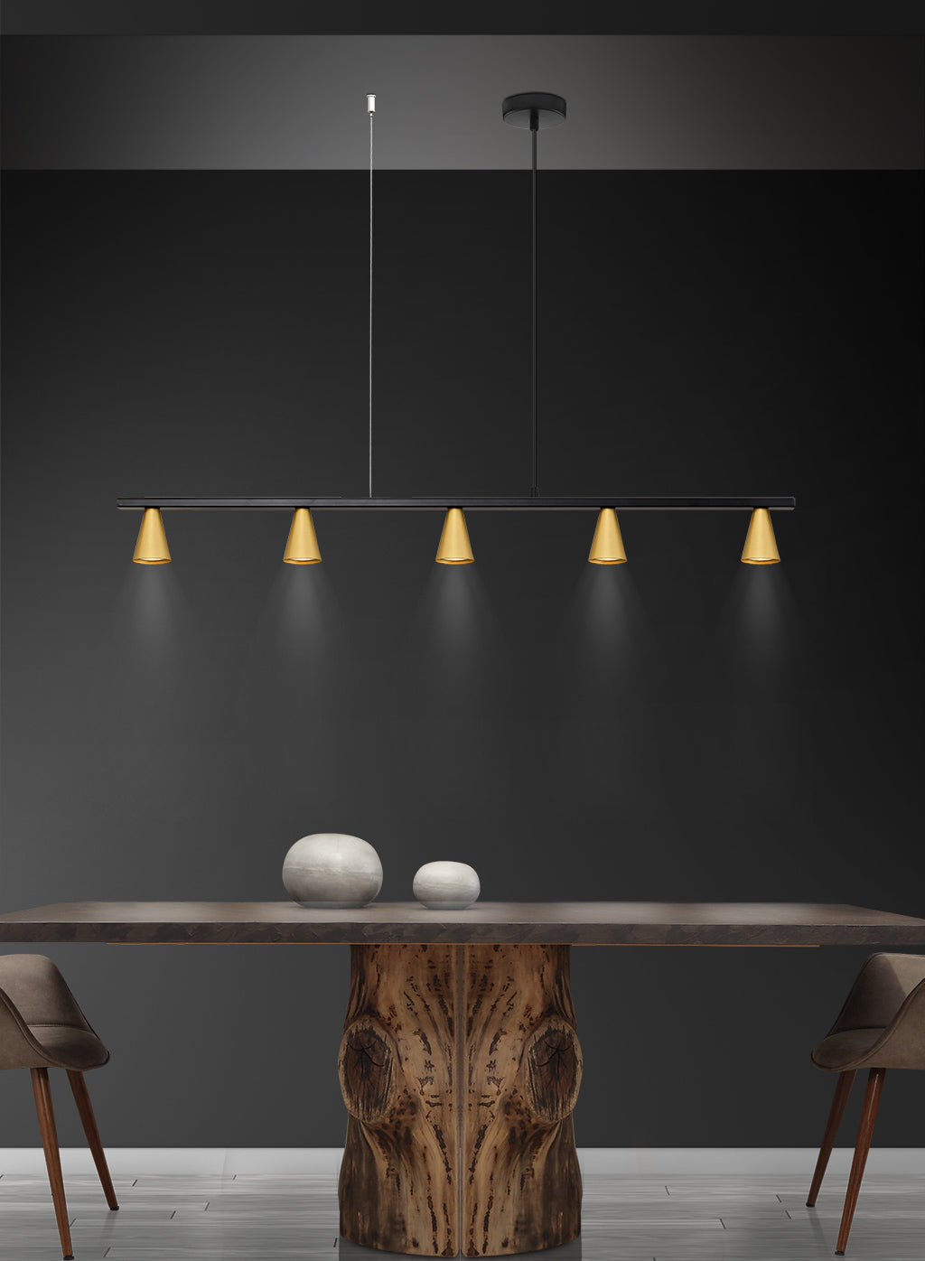 Pendant Light Black, Triple – Luma