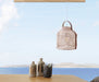 Pendant Light White Wash, Bamboo, Leather, Ø29 cm – Luma