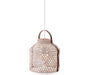 Pendant Light White Wash, Bamboo, Leather, Ø29 cm – Luma