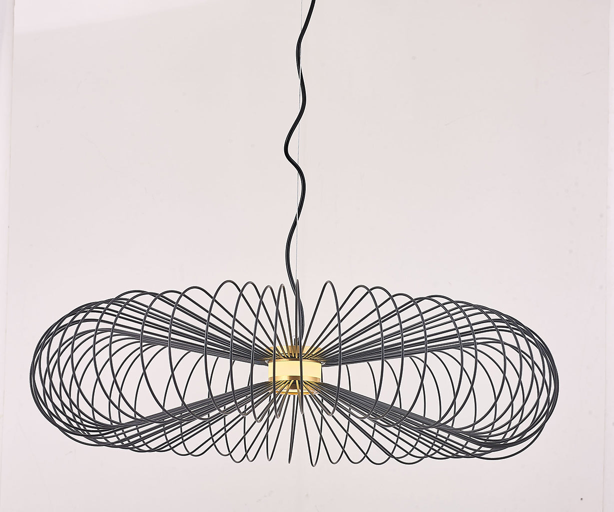 Pendant Light Black, Aluminum & Acrylic, Ø75 cm – Luma