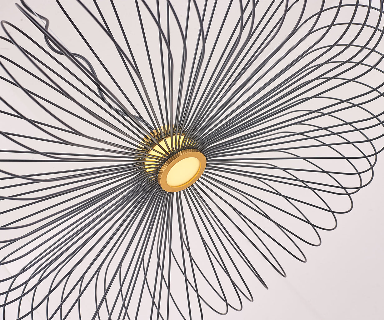 Pendant Light Black, Aluminum & Acrylic, Ø75 cm – Luma