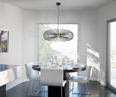 Pendant Light Black, Aluminum & Acrylic, Ø75 cm – Luma