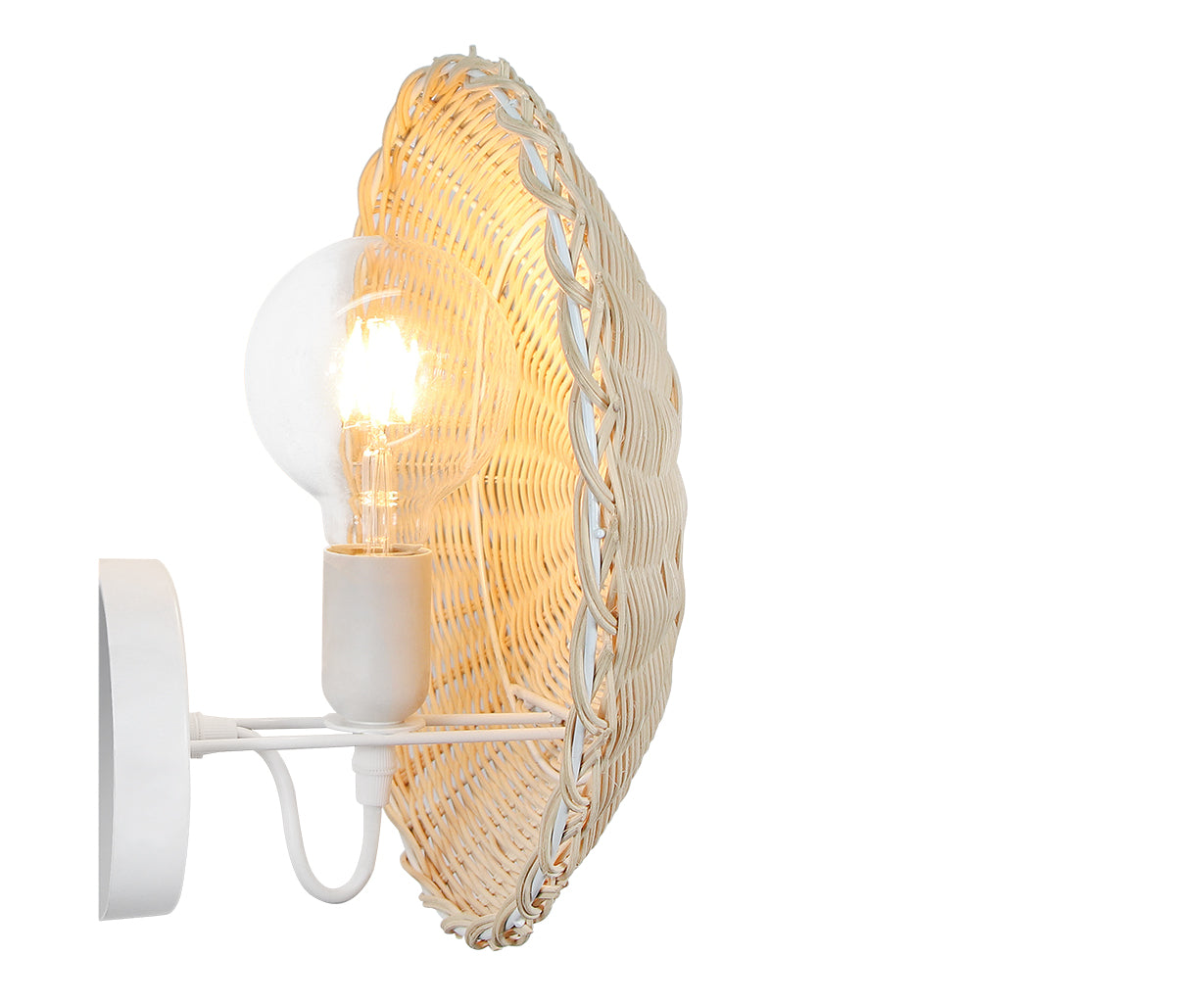 Wall Light Natural, Rattan, Ø30 cm – Luma