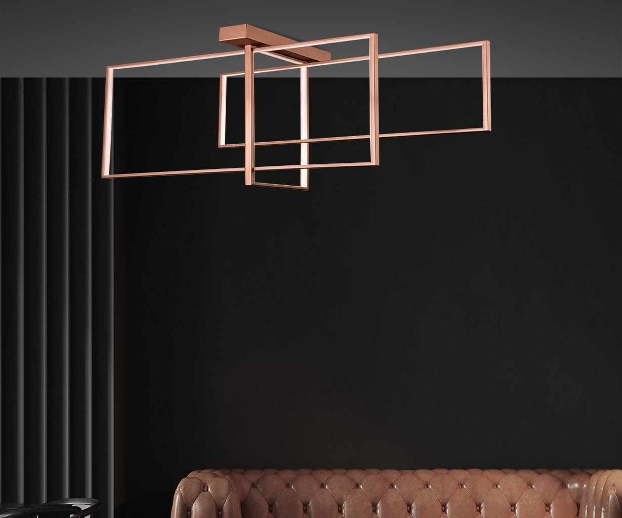 Ceiling Light Aluminium, L:75 H 45 cm – Luma
