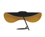 Ceiling Light Black/Gold, Aluminium and Acrylic, L:60 H 30 cm – Luma