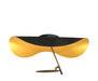 Ceiling Light Black/Gold, Aluminium and Acrylic, L:60 H 30 cm – Luma