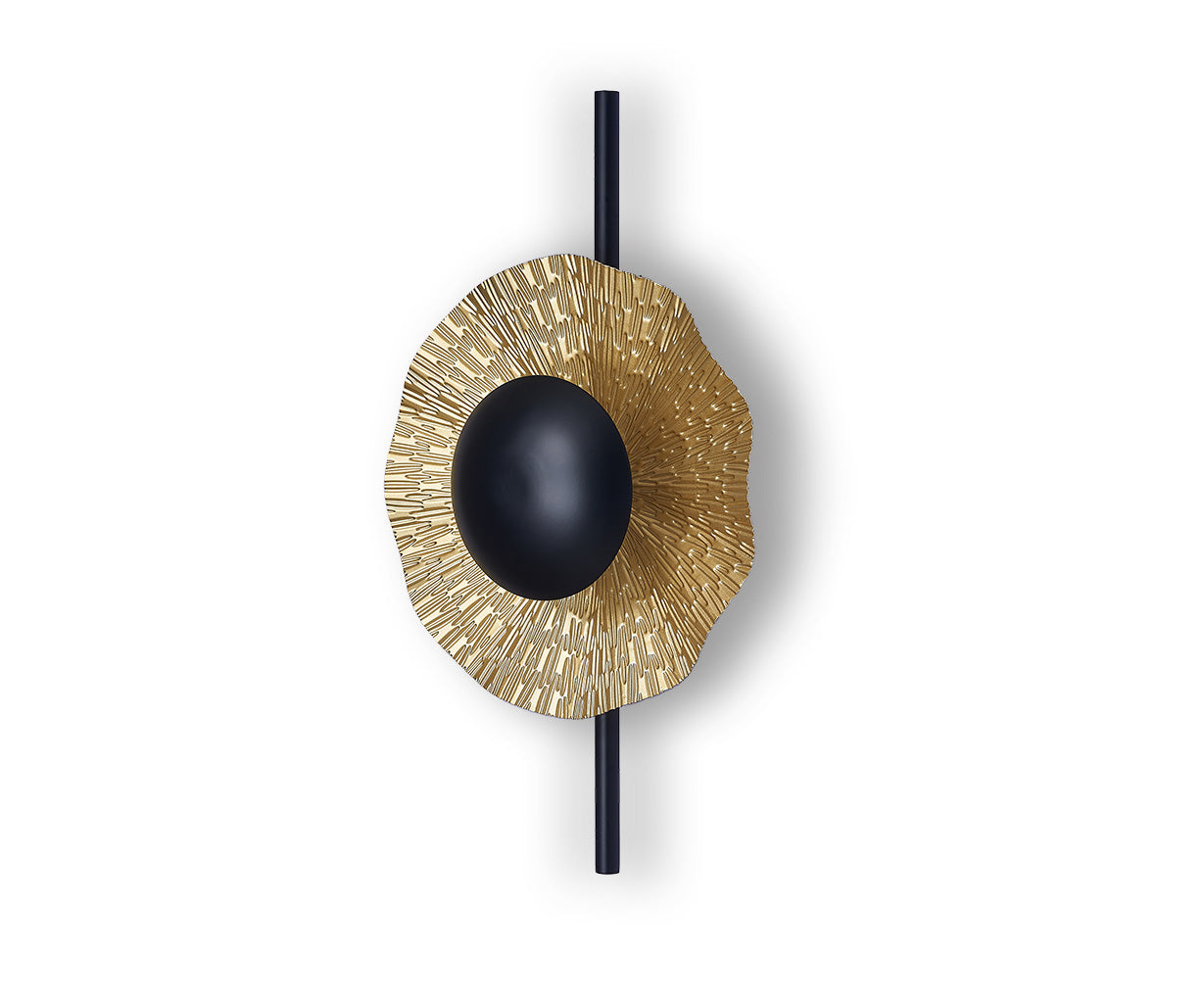 Wall Light Black and Gold, Metal, Ø28 cm – Luma