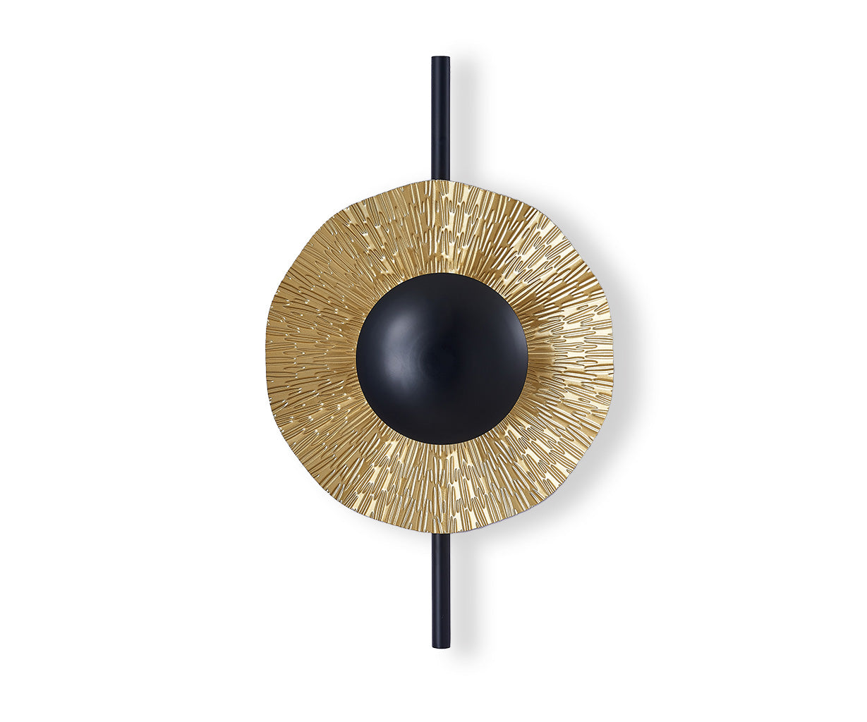 Wall Light Black and Gold, Metal, Ø28 cm – Luma
