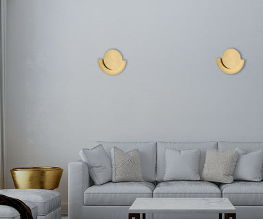 Wall Light Gold, Metal, W:21 H 25 cm – Luma
