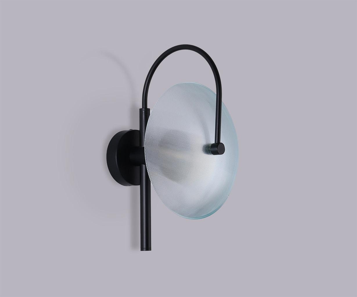 Wall Light Black, Metal and Glass, W:23 H 38 cm – Luma