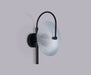 Wall Light Black, Metal and Glass, W:23 H 38 cm – Luma
