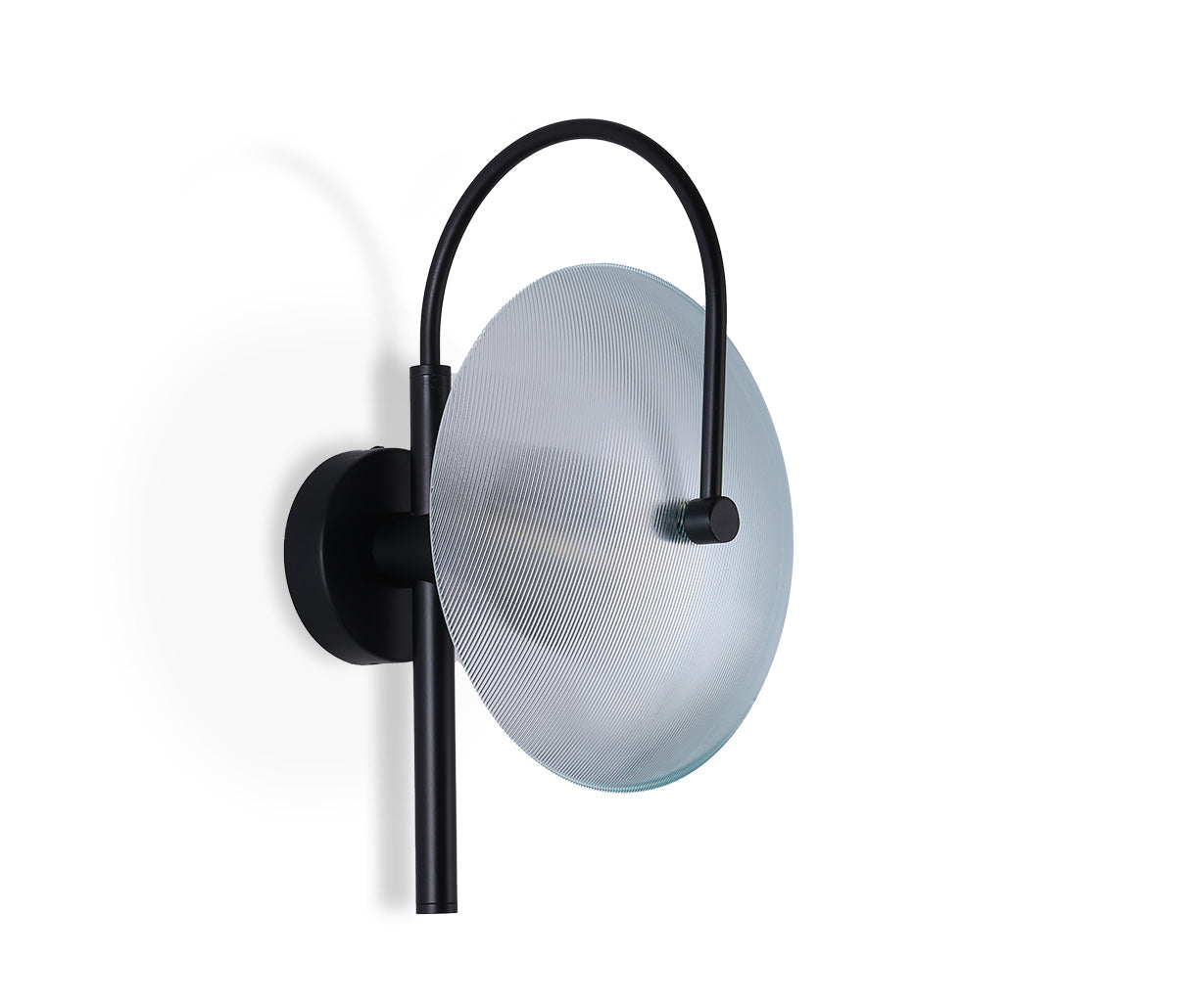 Wall Light Black, Metal and Glass, W:23 H 38 cm – Luma