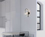 Wall Light Black, Metal and Glass, W:23 H 38 cm – Luma