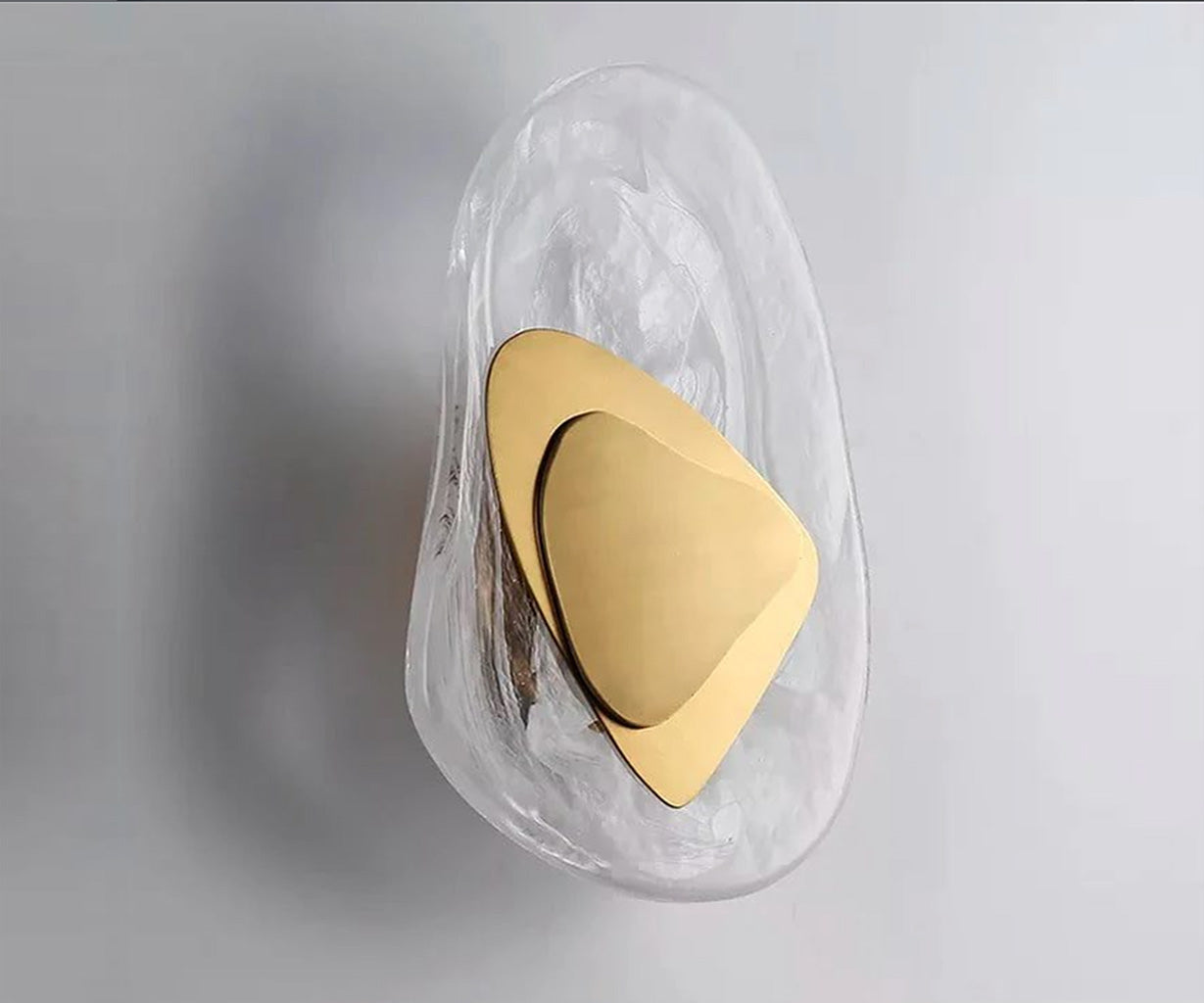 Wall Light Gold, Metal and Glass, W:20 H 31.5 cm – Luma