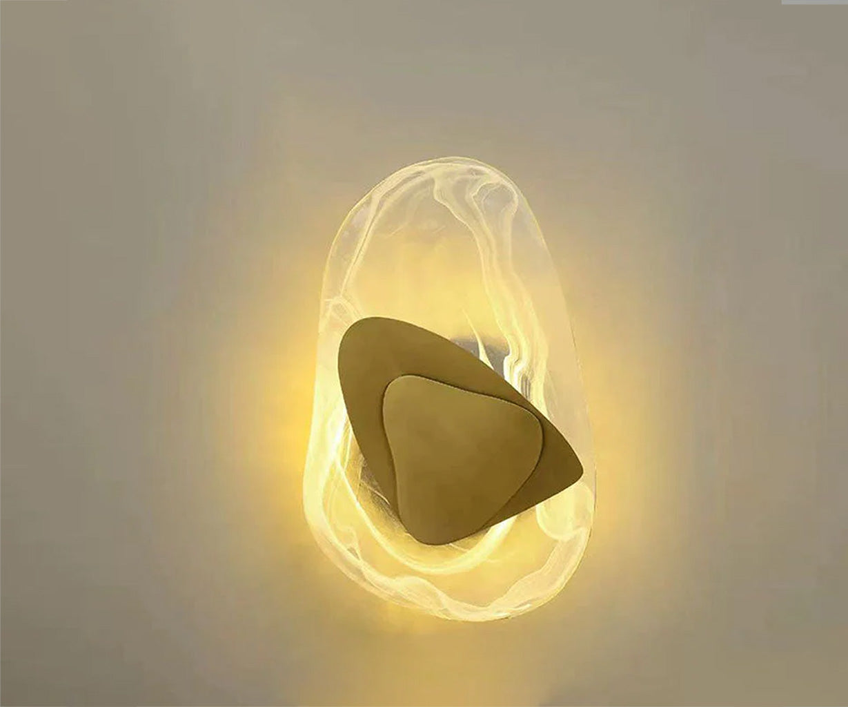 Wall Light Gold, Metal and Glass, W:20 H 31.5 cm – Luma