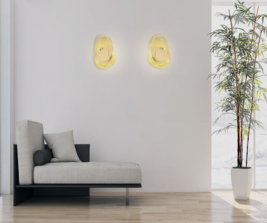 Wall Light Gold, Metal and Glass, W:20 H 31.5 cm – Luma