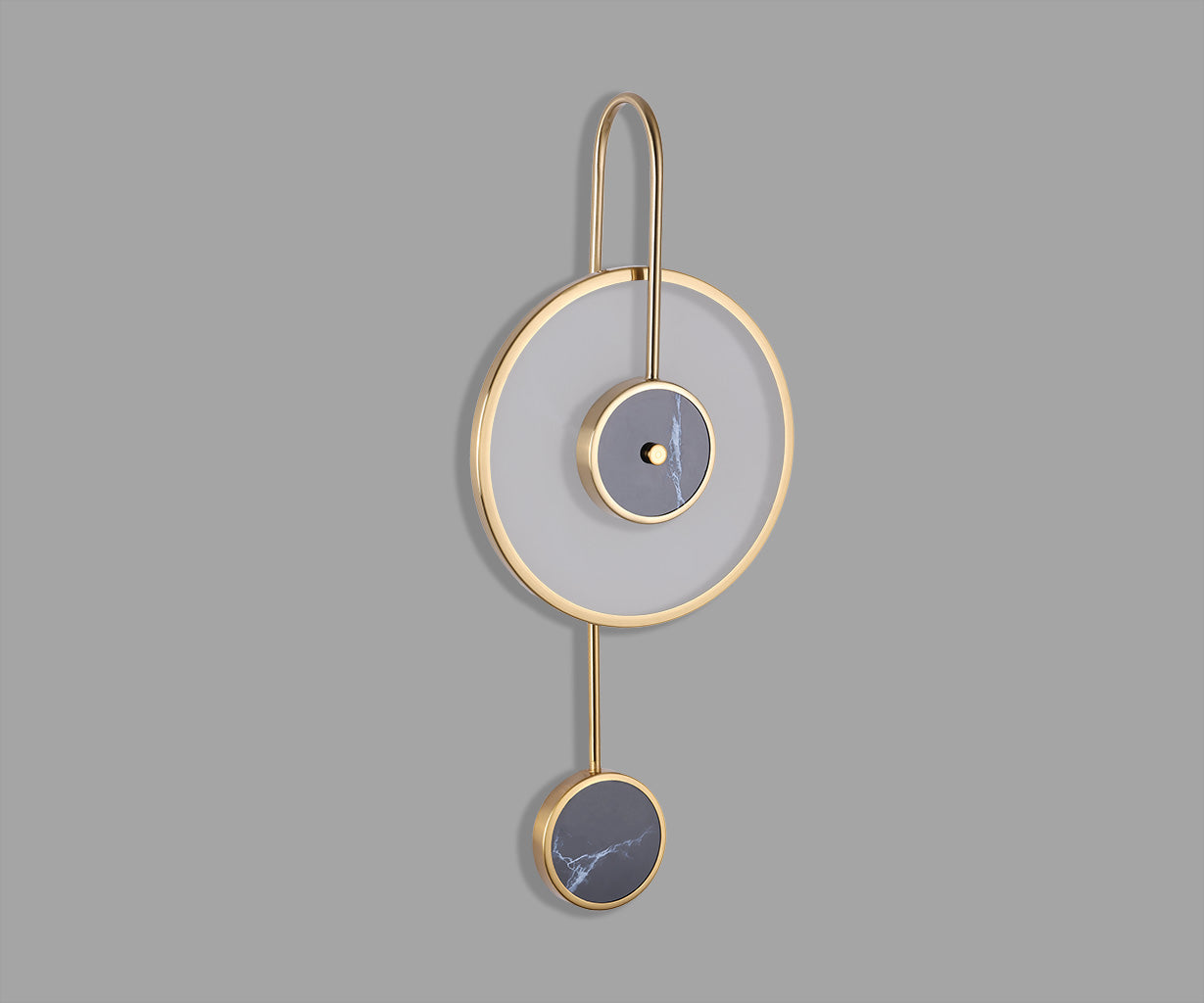 Wall Light Gold, Metal and Marble, W:25 H 58 cm – Luma