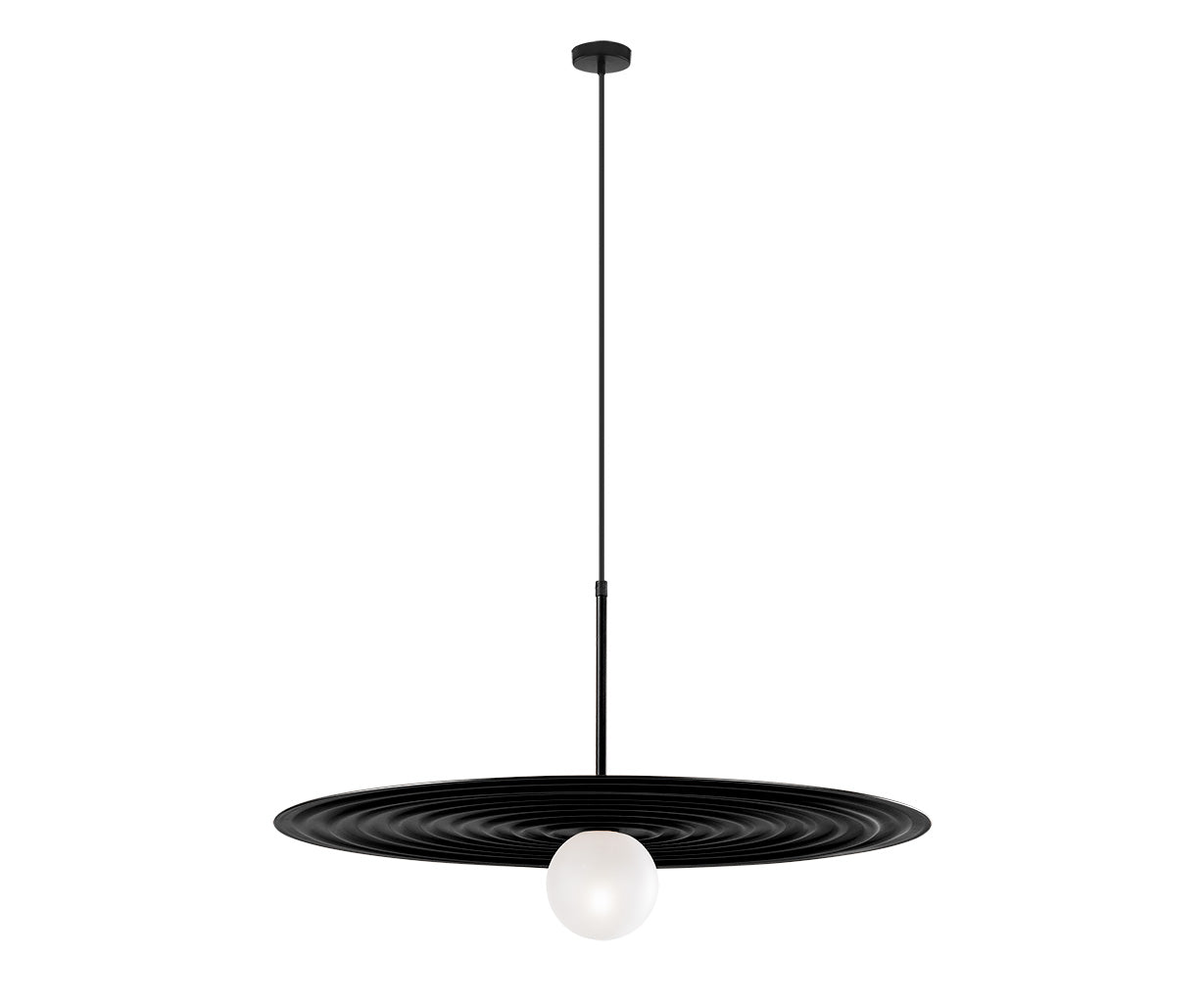 Pendant Light D: 50 cm, Black – Luma