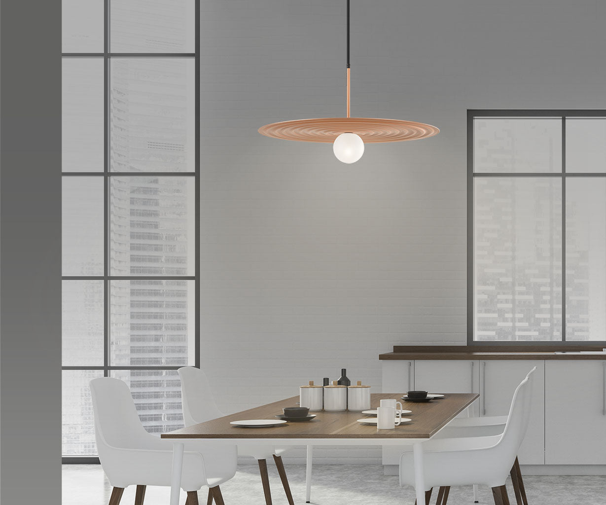 Pendant Light D: 50 cm, Black – Luma