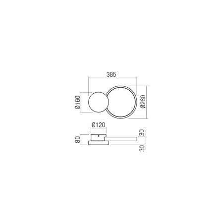 LED Wall/Ceiling Lamp CRONOS REDO