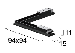 Slim Magnetic Track Rail 48V with Εnd Caps and Cover VIOKEF