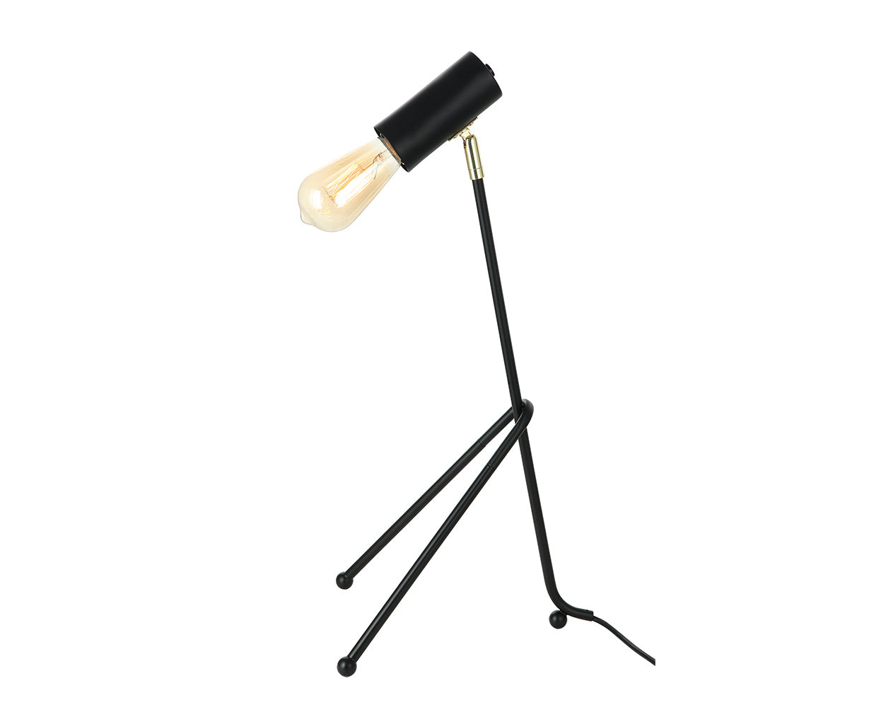 Table Lamp Black-Gold, Metal, L:27 W:22 H 60 cm – Luma