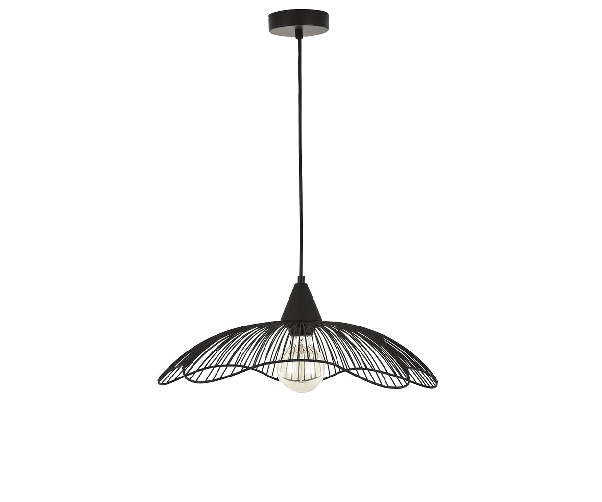 Pendant Light Black, Metal, Ø45 cm – Luma
