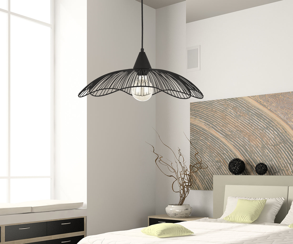 Pendant Light Black, Metal, Ø45 cm – Luma