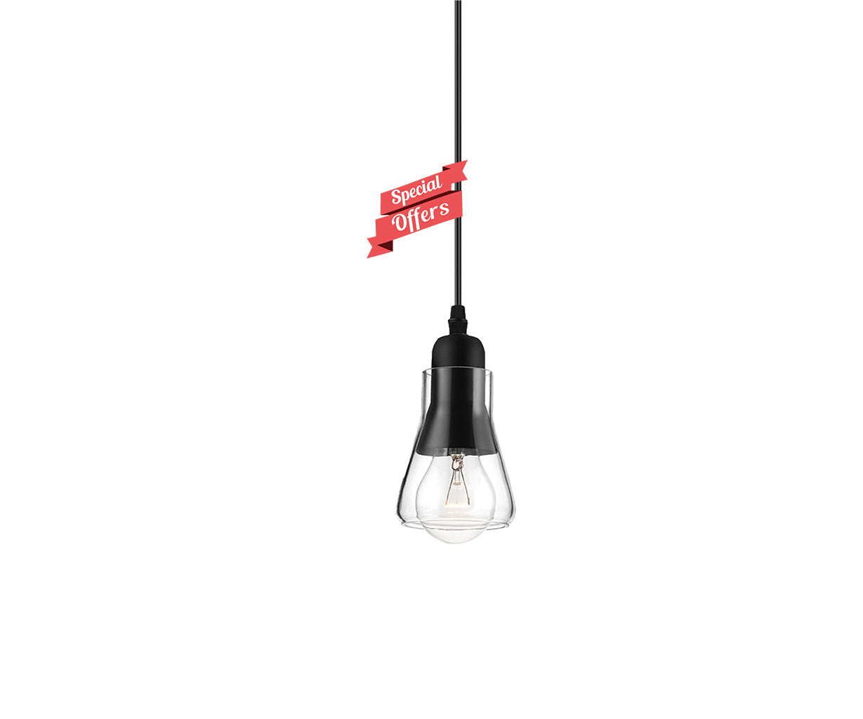 Pendant Light Metal and Glass, Ø10 cm – Luma