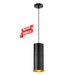 Pendant Light Black outside, Gold inside, Aluminium, Ø12 cm – Luma