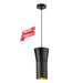 Pendant Light Black outside, Gold inside, Aluminium, Ø11 cm – Luma