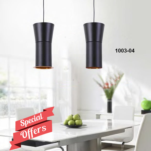 Pendant Light Black outside, Gold inside, Aluminium, Ø11 cm – Luma