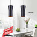 Pendant Light Black outside, Gold inside, Aluminium, Ø11 cm – Luma