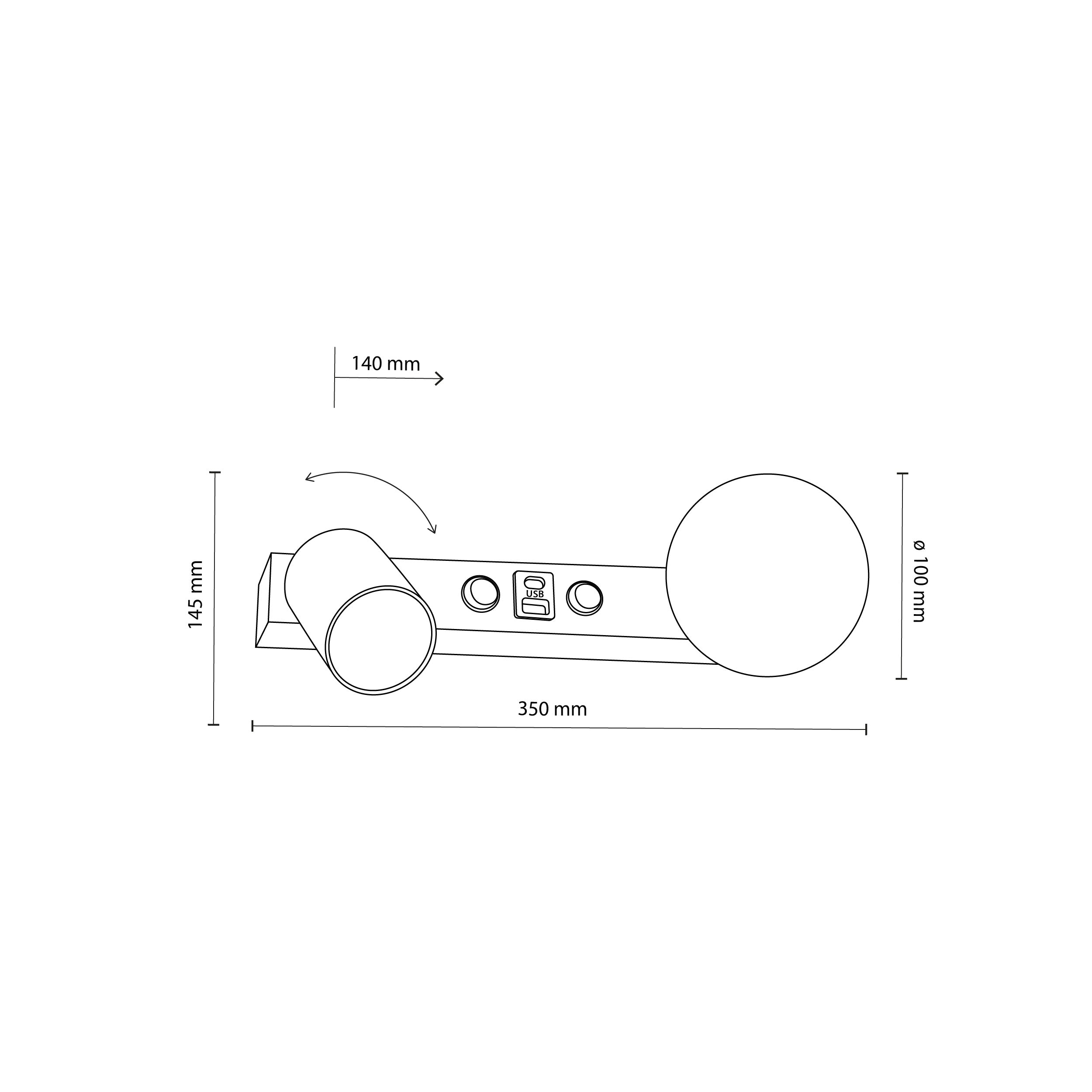 Modern Wall Lamp  USB TK Lighting