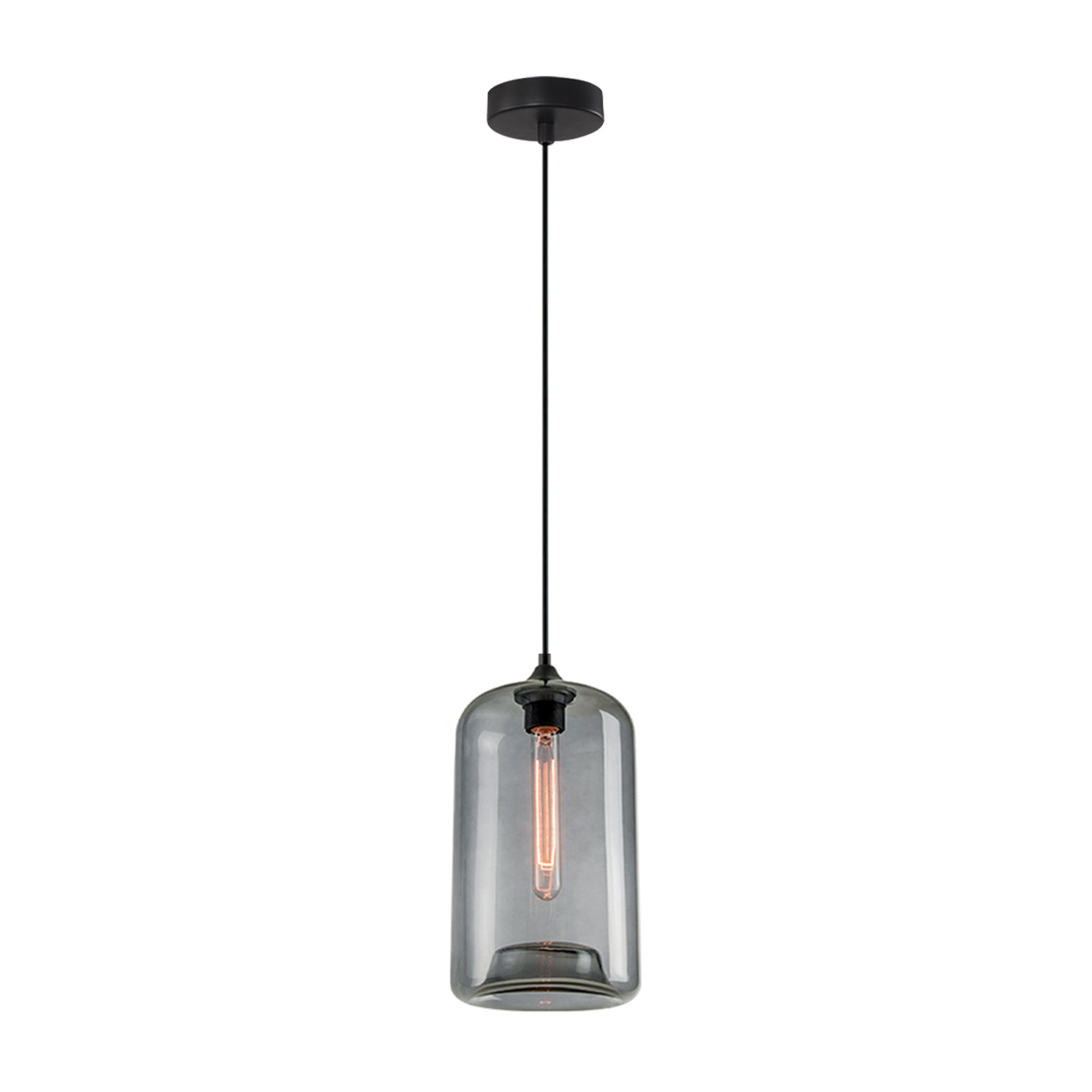 Pendant Light PENDANT LAMP E27 MAX 40W GLASS SMOKED GREY – Zambelis