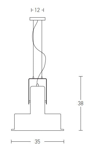 Modern Pendant Lamp  1xE27 ZAMBELIS