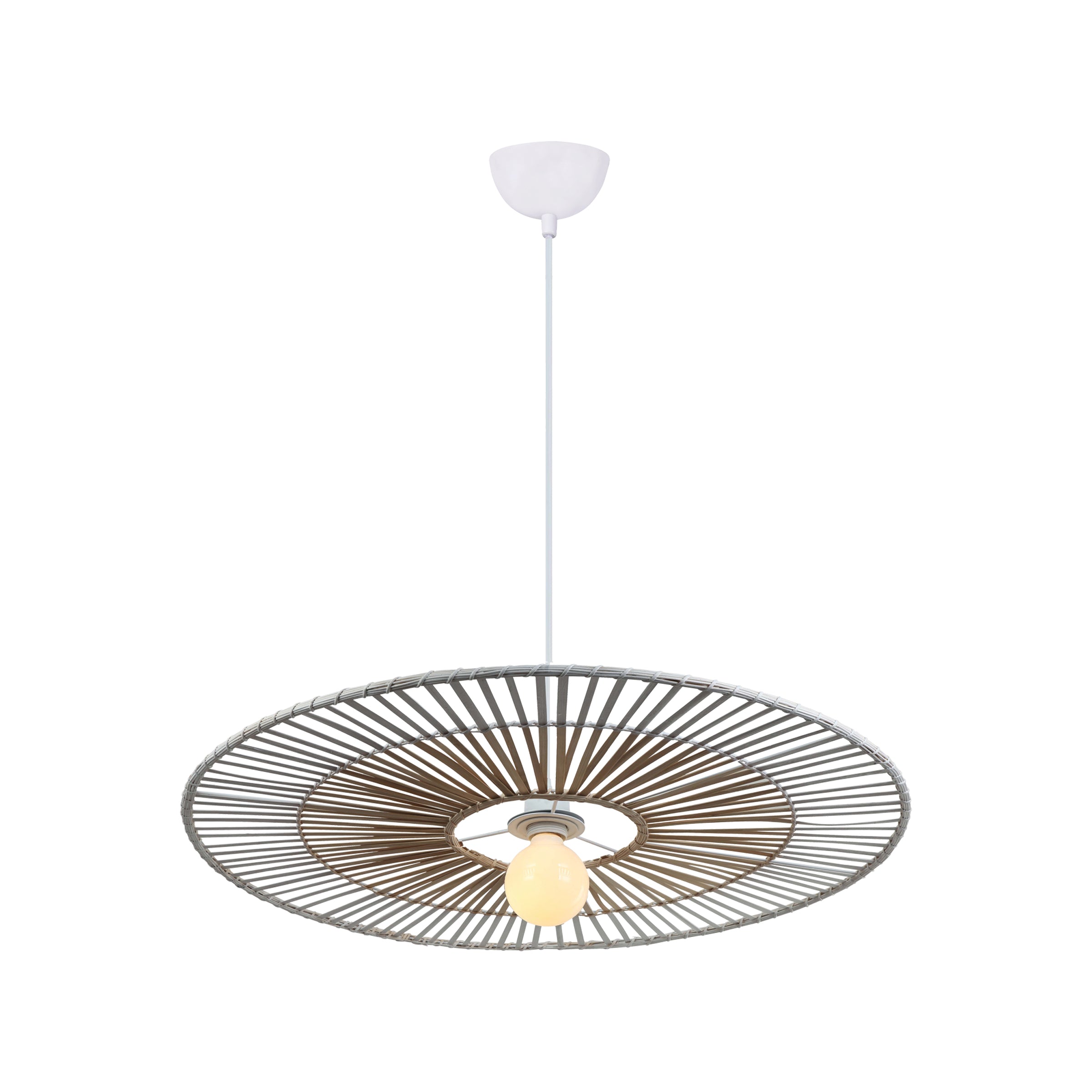 Pendant Light PENDANT LAMP E27 MAX 40W WHITE BAMBOO – Zambelis
