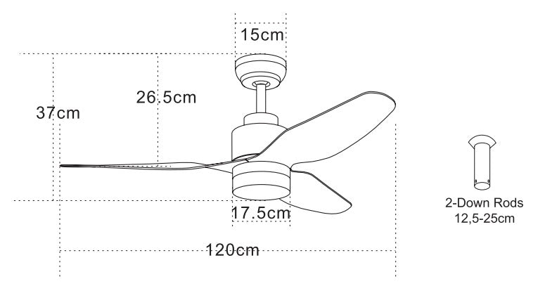 LED Modern CEILING FAN  ZAMBELIS L