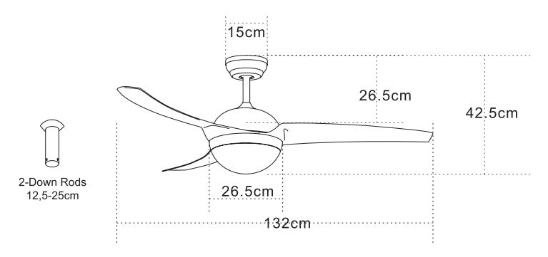 LED Modern CEILING FAN  ZAMBELIS L