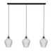 Pendant Light PENDANT LIGHT 3XE27 MAX 40W CLEAR GLASS-BRASS – Zambelis