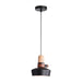 Pendant Light PENDANT LAMP E27 MAX 40W WOOD LEATHER BLACK – Zambelis
