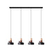 Pendant Light PENDANT LAMP 4XE27 MAX 40W BLACK – Zambelis