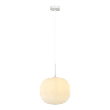 Pendant Light PENDANT LAMP E27 MAX 40W METAL GLASS WHITE – Zambelis