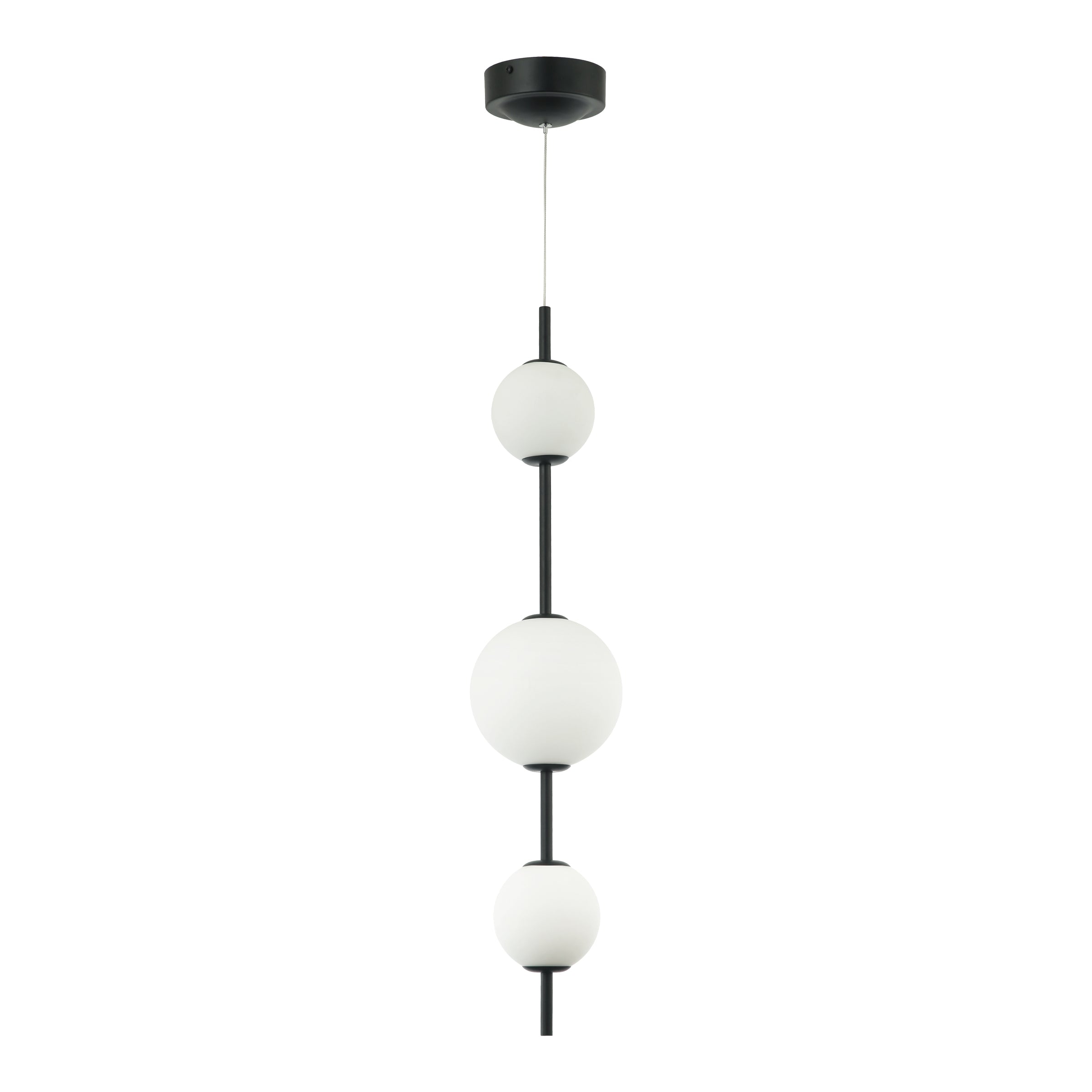 Pendant Light PENDANT LIGHT LED 13W 3000K METAL GLASS BLACK – Zambelis